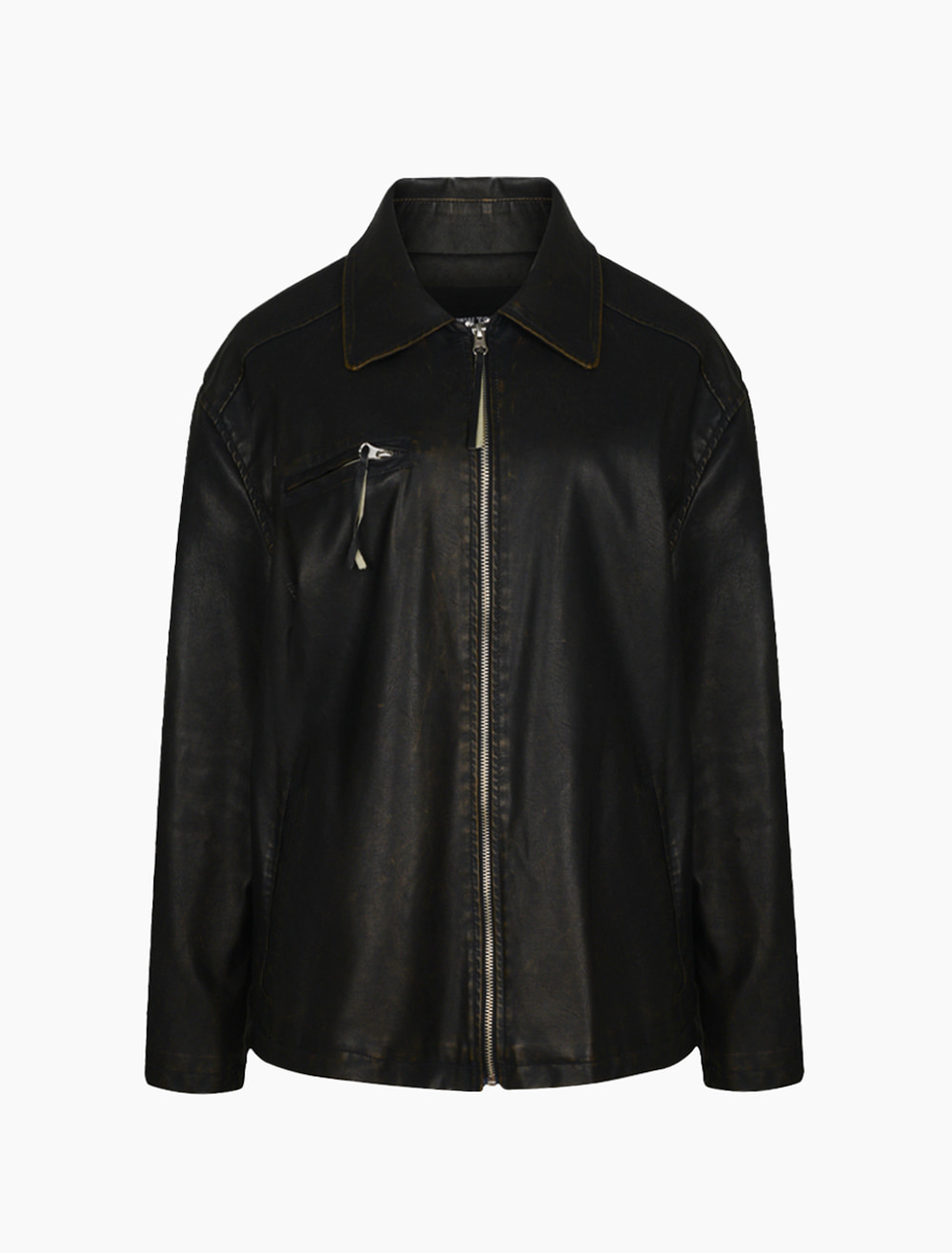 Western Leather Jacket (Brown)